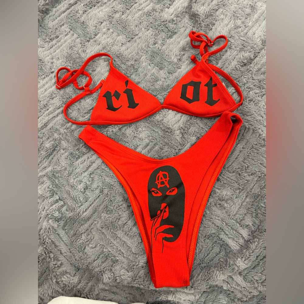 Red Riot Anarchy Micro Bikini Set - Size S